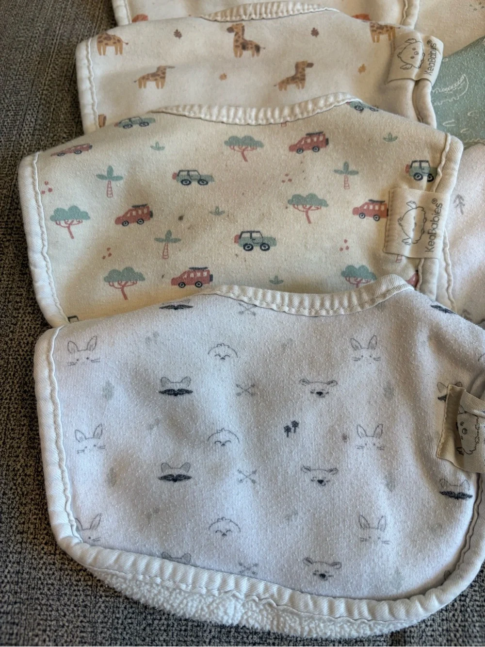 KeaBabies 100% Cotton baby bibs bundle
